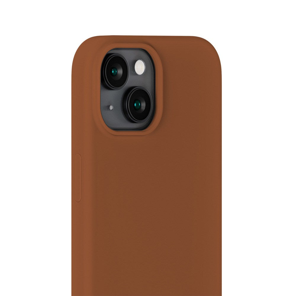 Holdit iPhone 15 Soft Touch Silikon Deksel - Almond Brown