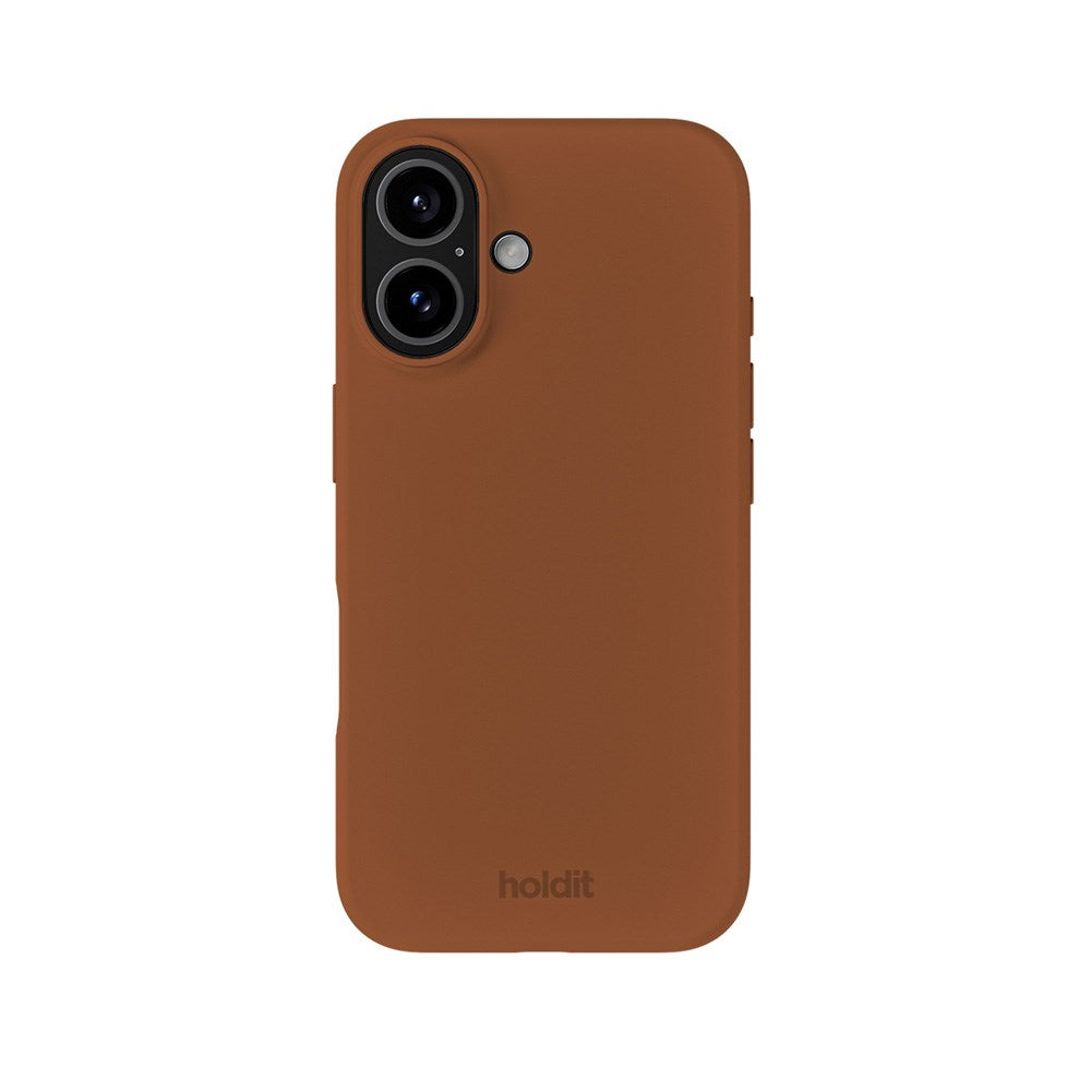 Holdit iPhone 16 Soft Touch Silikon Deksel - Almond Brown