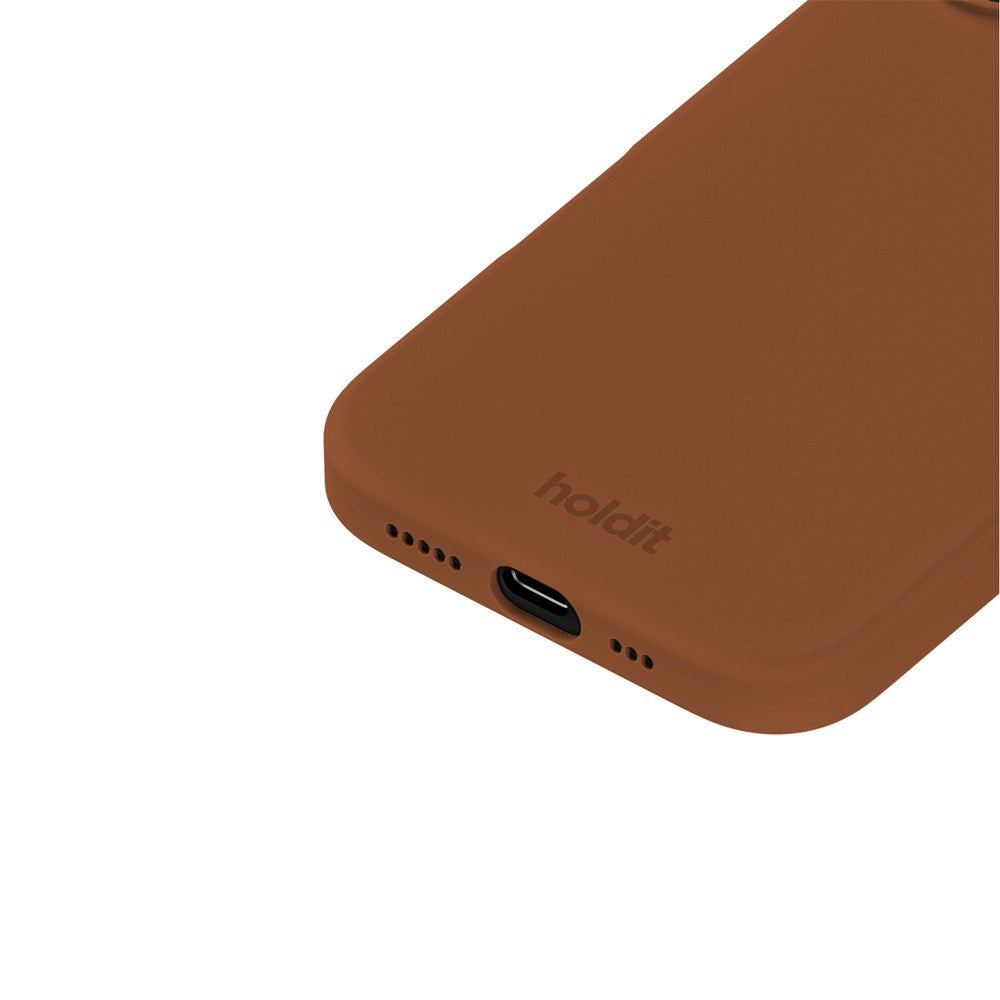 Holdit iPhone 16 Soft Touch Silikon Deksel - Almond Brown