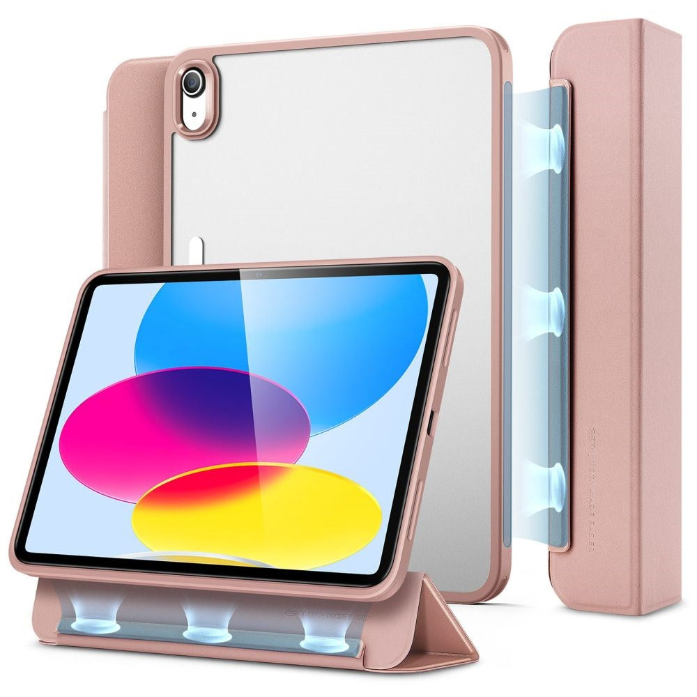 iPad 10.9" (2022) ESR Ascend Flip Tri-Fold Hybrid Flipdeksel - Kunstskinn - Rose Gold