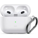 Apple Airpods (3. gen.) ESR Bounce Silikondeksel med Karabinkrok - Hvit