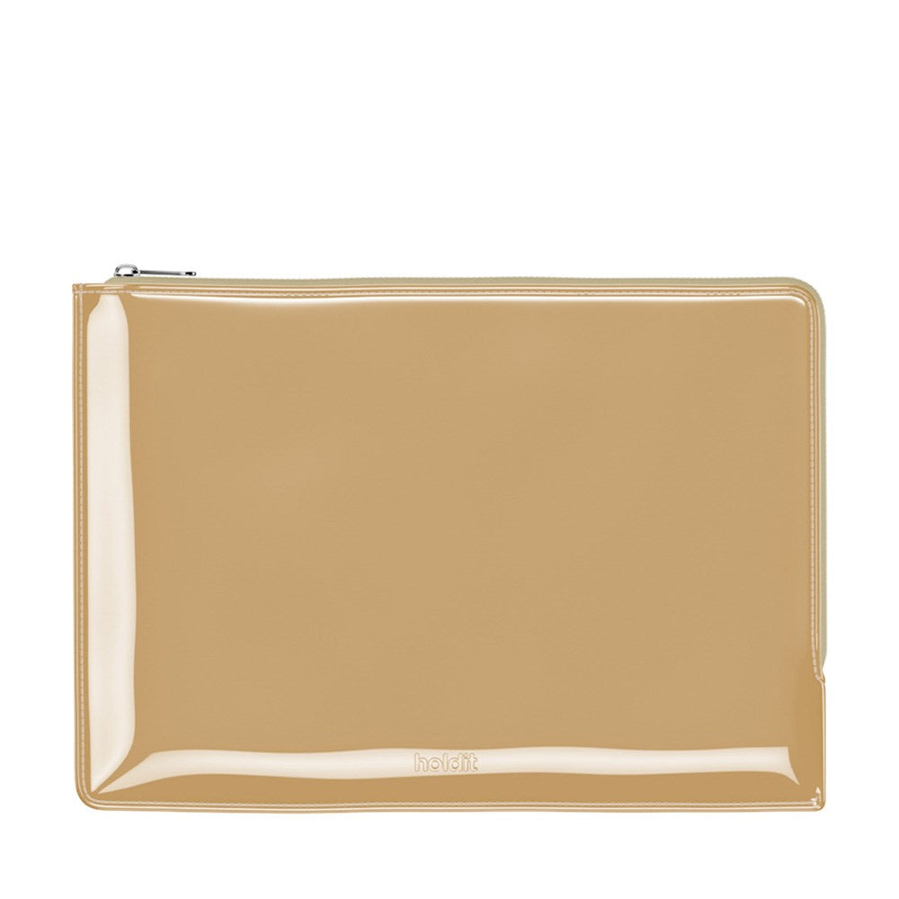Holdit Lakkskinn Sleeve til MacBook / Bærbar PC 14" (34,2 x 24,2 cm) - Beige