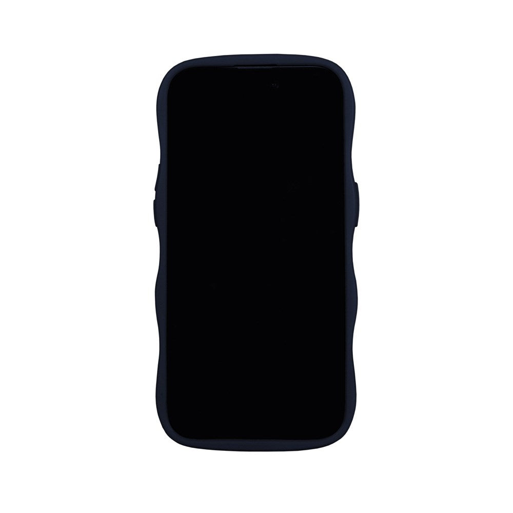 Holdit iPhone 16e / 15 / 14 / 13 Wavy Deksel - Midnight Blue / Transparent