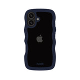 Holdit iPhone 16 Wavy Deksel - Midnight Blue / Transparent