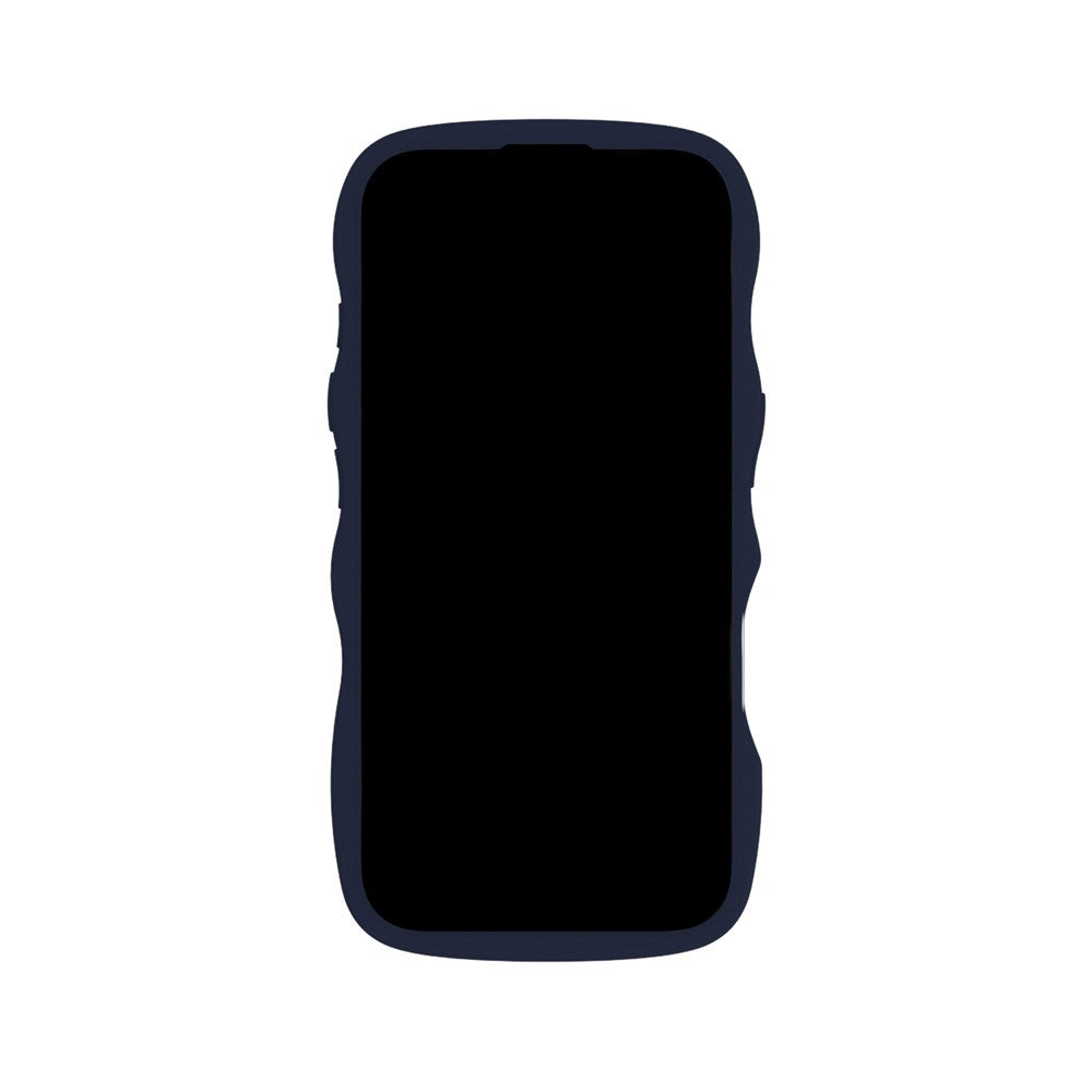 Holdit iPhone 16 Wavy Deksel - Midnight Blue / Transparent