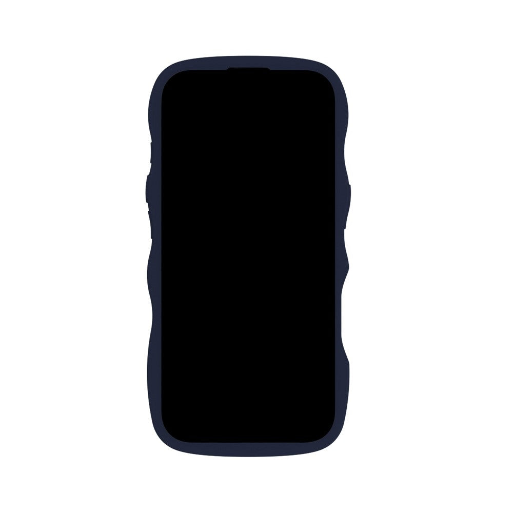 Holdit iPhone 16 Pro Wavy Deksel - Midnight Blue / Transparent