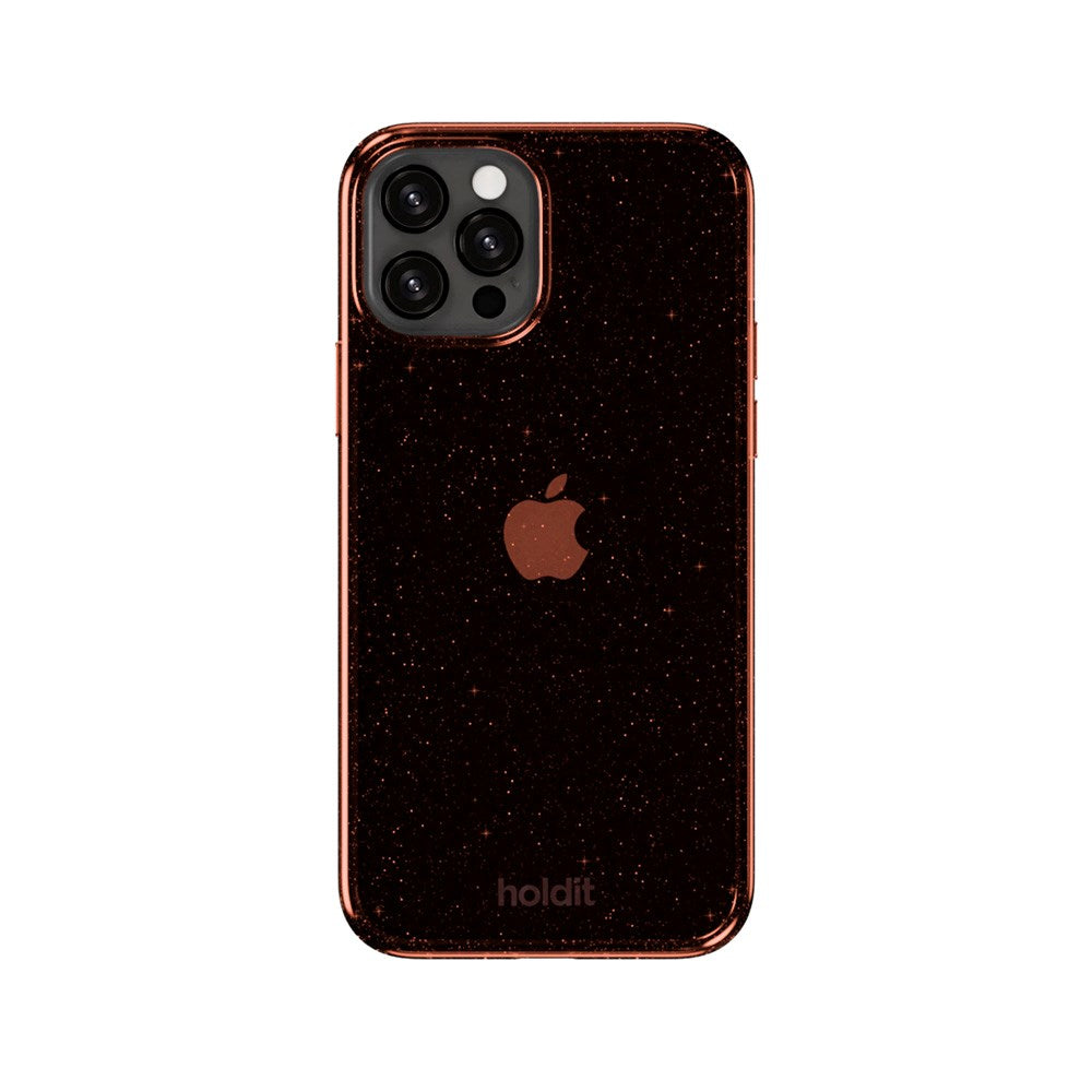 Holdit iPhone 12 / 12 Pro Glitter Deksel - Amber