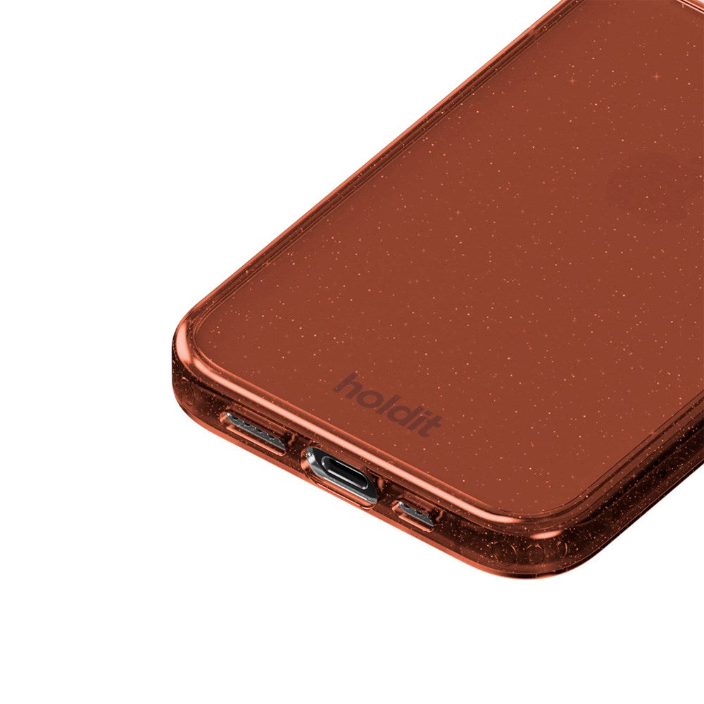 Holdit iPhone 12 / 12 Pro Glitter Deksel - Amber