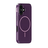 Holdit iPhone 16 Mono Case - MagSafe Kompatibel - Deep Plum / Pink
