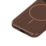 Holdit iPhone 16 Mono Case - MagSafe Kompatibel - Chocolate / Beige