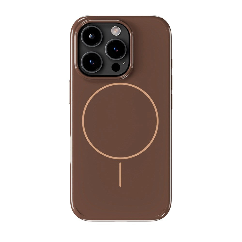 Holdit iPhone 16 Pro Mono Case - MagSafe Kompatibel - Chocolate / Beige