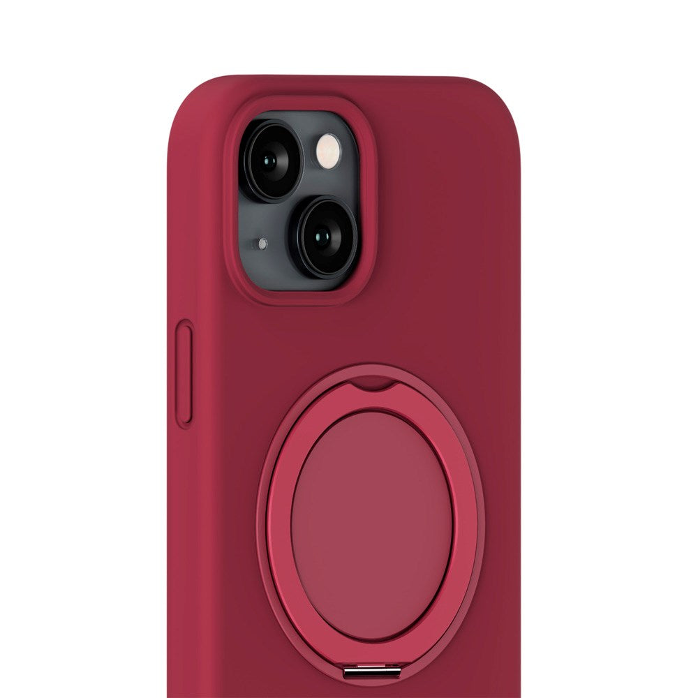 iPhone 16e / 15 Holdit Silikone Stand Deksel - Red Velvet