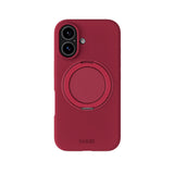 iPhone 16 Holdit Silikone Stand Deksel - Red Velvet