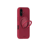 iPhone 16 Holdit Silikone Stand Deksel - Red Velvet