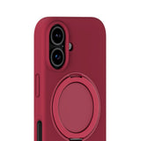 iPhone 16 Holdit Silikone Stand Deksel - Red Velvet