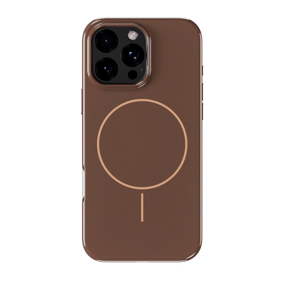 Holdit iPhone 16 Pro Max Mono Case - MagSafe Kompatibel - Chocolate / Beige