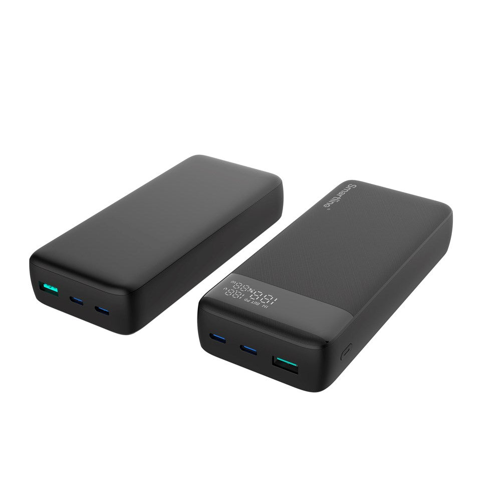 Smartline 20.000mAh Powerbank med PD / QC3.0 & LED-Display - Svart
