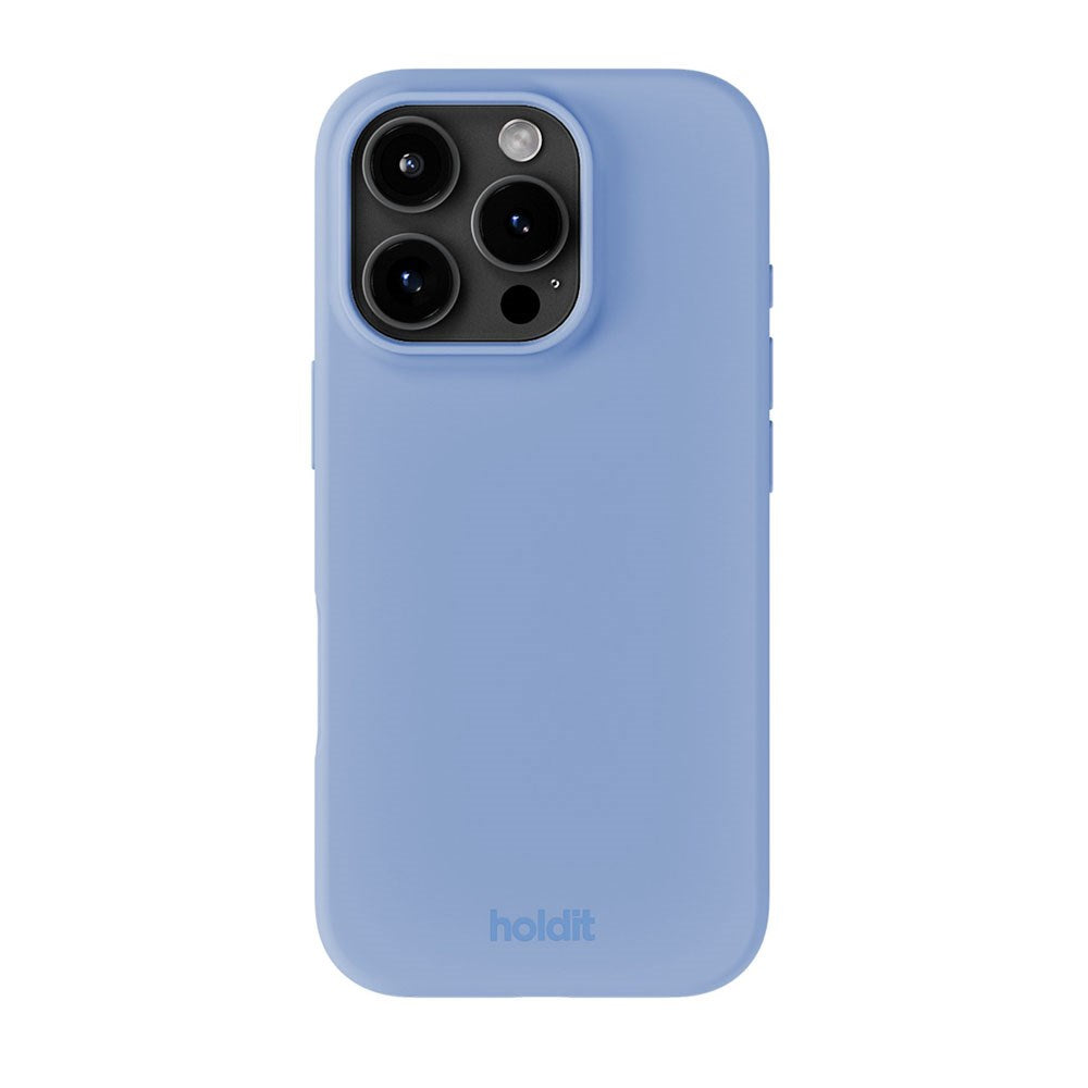 iPhone 16 Pro Holdit Soft Touch Silikon Deksel - Soft Cobalt