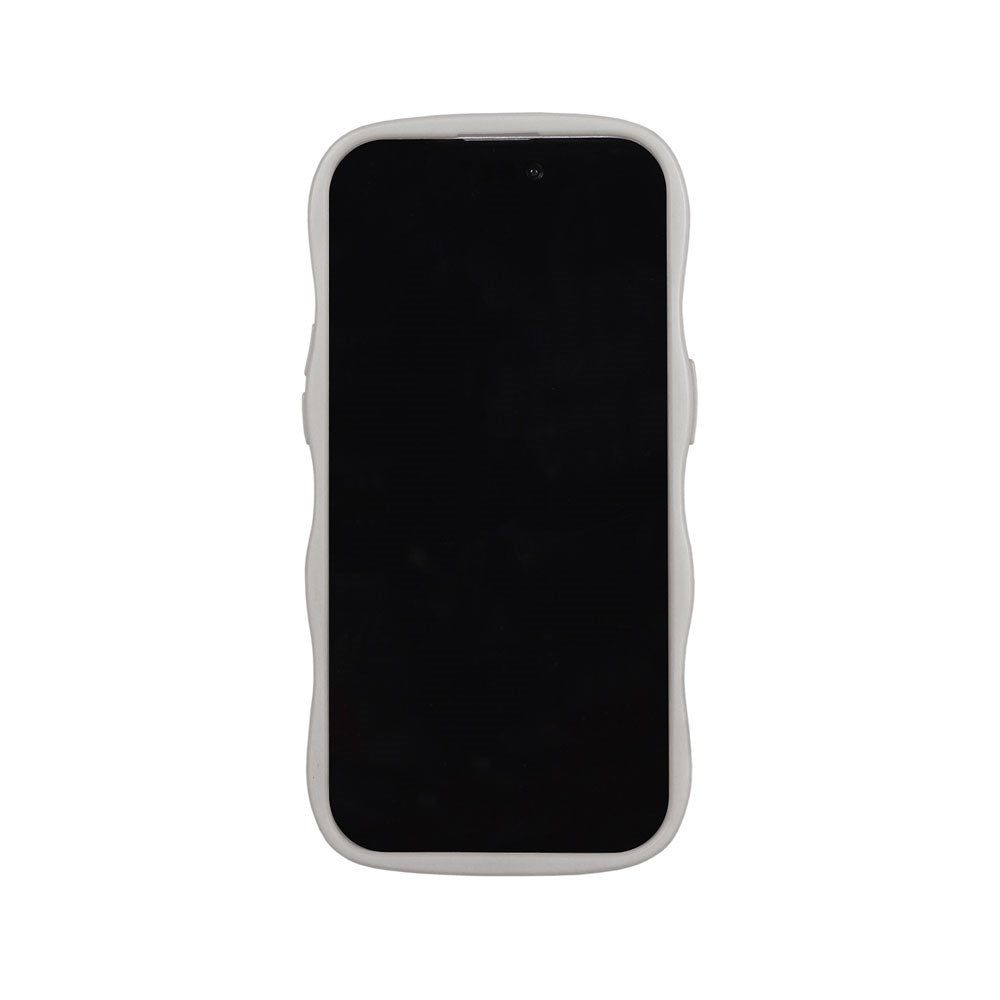 iPhone 17e / 16e / 15 / 14 / 13 Holdit Wavy Deksel - Wool Grey / Transparent