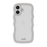 iPhone 16 Holdit Wavy Deksel - Wool Grey / Transparent