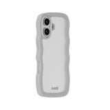 iPhone 16 Holdit Wavy Deksel - Wool Grey / Transparent