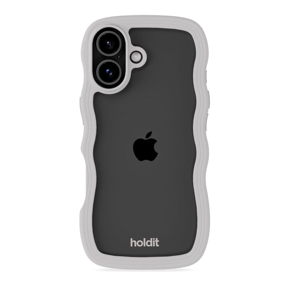 iPhone 17 Holdit Wavy Deksel - Wool Grey / Transparent