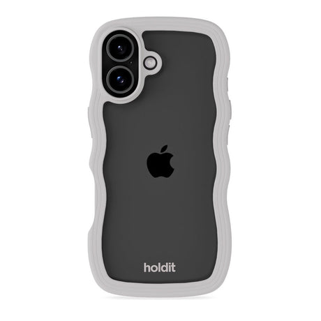 iPhone 17 Holdit Wavy Deksel - Wool Grey / Transparent