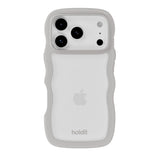 iPhone 17 Pro Holdit Wavy Deksel - Wool Grey / Transparent