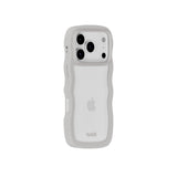 iPhone 17 Pro Holdit Wavy Deksel - Wool Grey / Transparent
