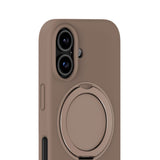 iPhone 16 Holdit Silikone Stand Deksel - Mocha Brown