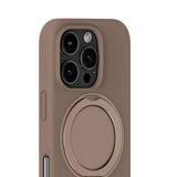iPhone 16 Pro Holdit Silikone Stand Deksel - Mocha Brown