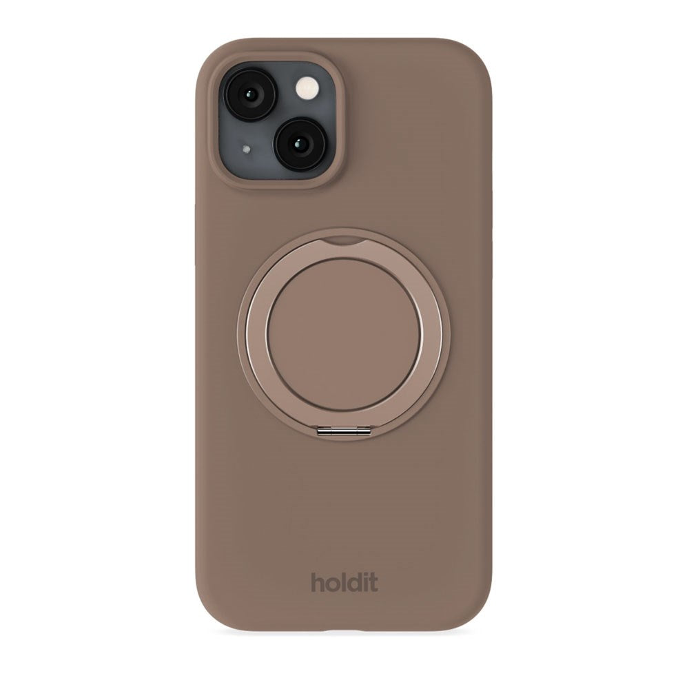 iPhone 17e / 16e / 15 Holdit Silikone Stand Deksel - Mocha Brown