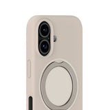 iPhone 16 Holdit Silikone Stand Deksel - Light Beige
