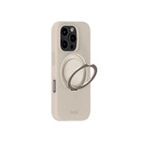 iPhone 16 Pro Holdit Silikone Stand Deksel - Light Beige