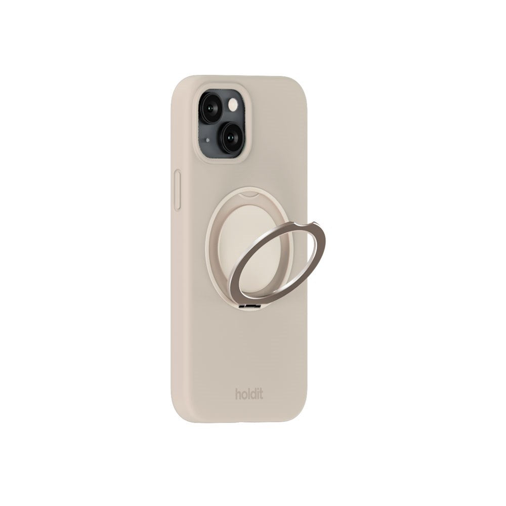 iPhone 17e / 16e / 15 Holdit Silikone Stand Deksel - Light Beige