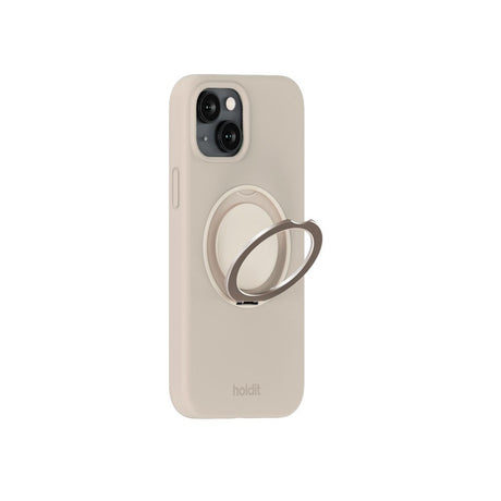 iPhone 17e / 16e / 15 Holdit Silikone Stand Deksel - Light Beige