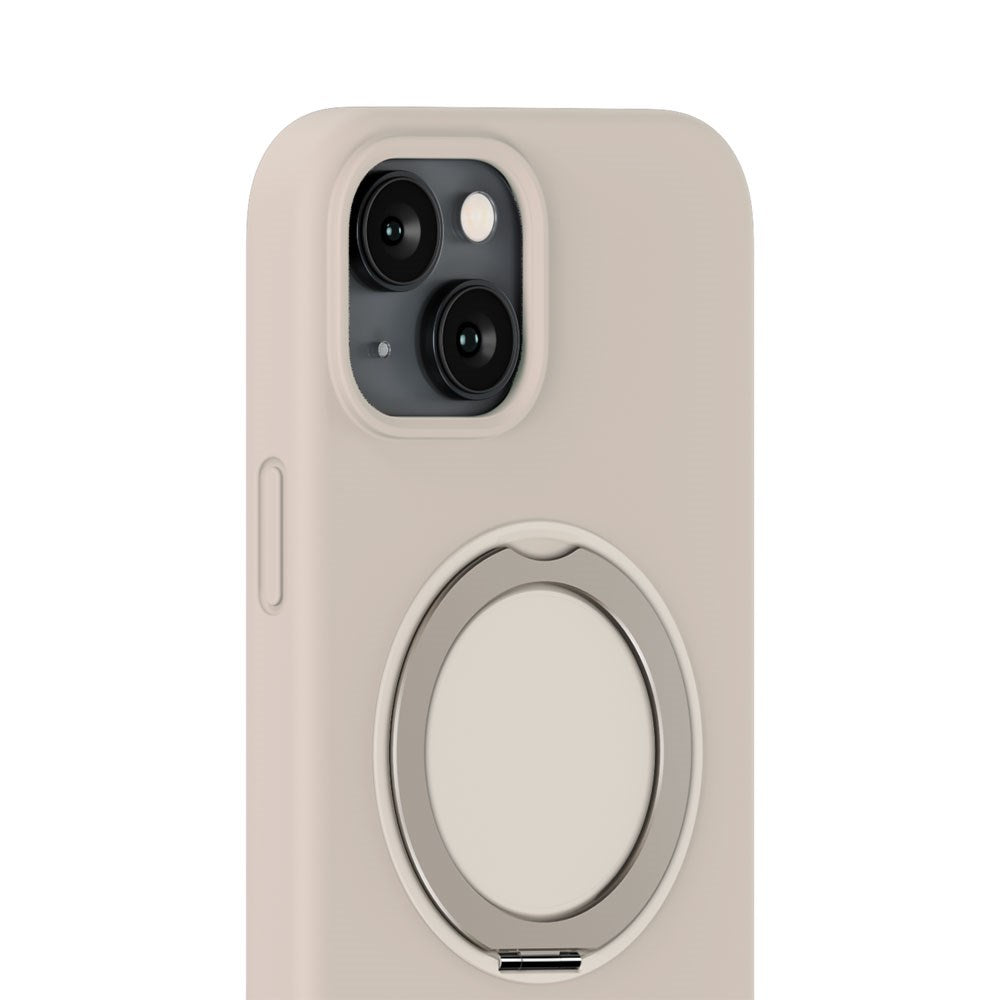 iPhone 17e / 16e / 15 Holdit Silikone Stand Deksel - Light Beige