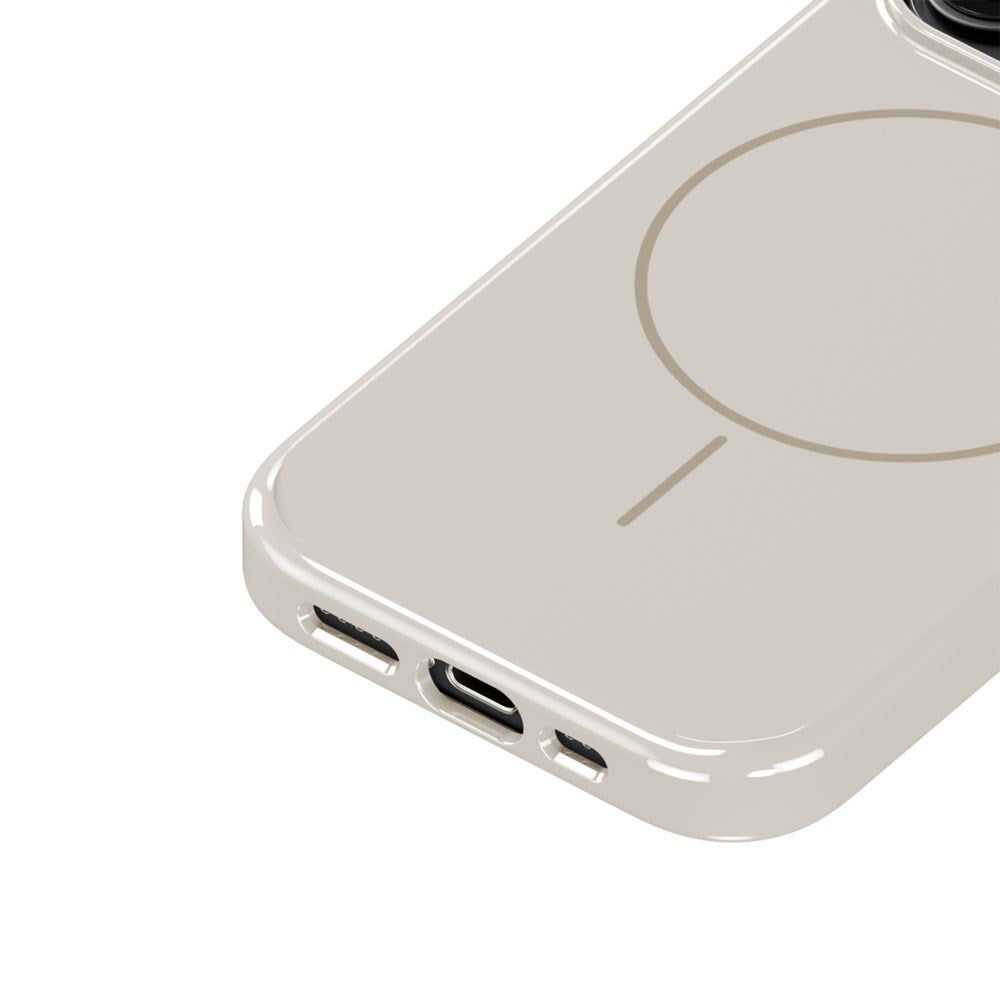 iPhone 16 Pro Holdit Mono Case - MagSafe Kompatibel - Light Beige / Beige