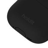 Apple AirPods (4. Gen.) Holdit Silicone Case m. Karabinkrok - Black