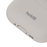 Apple AirPods Pro (3. Gen.) Holdit Silicone Case m. Karabinkrok - Wool Gray