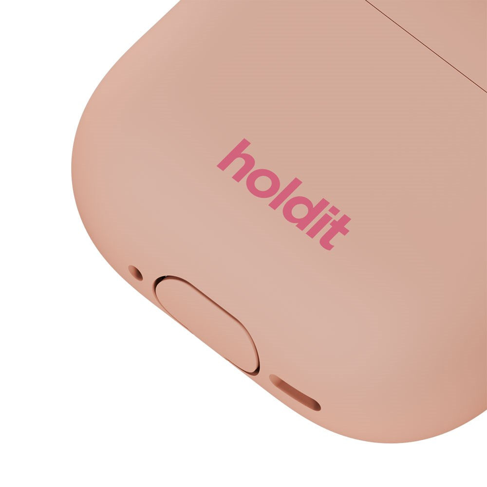 Apple AirPods (4. Gen.) Holdit Silicone Case m. Karabinkrok - Bare Pink
