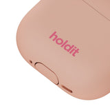 Apple AirPods (4. Gen.) Holdit Silicone Case m. Karabinkrok - Bare Pink