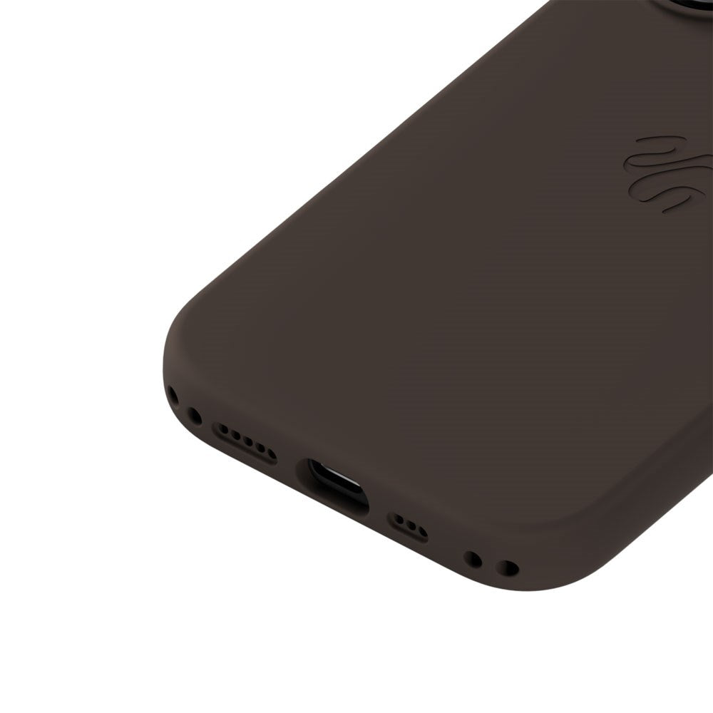 iPhone 16 Holdit Soft Touch MagSafe Silikon Deksel - Chocolate