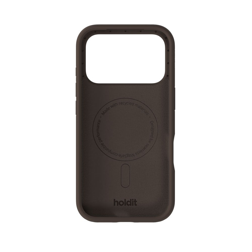 iPhone 17 Pro Holdit Soft Touch MagSafe Silikon Deksel - Chocolate