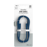 Smartline (3A/27W) USB-C til Lightning Braidy Kabel 2m - Mørkeblå