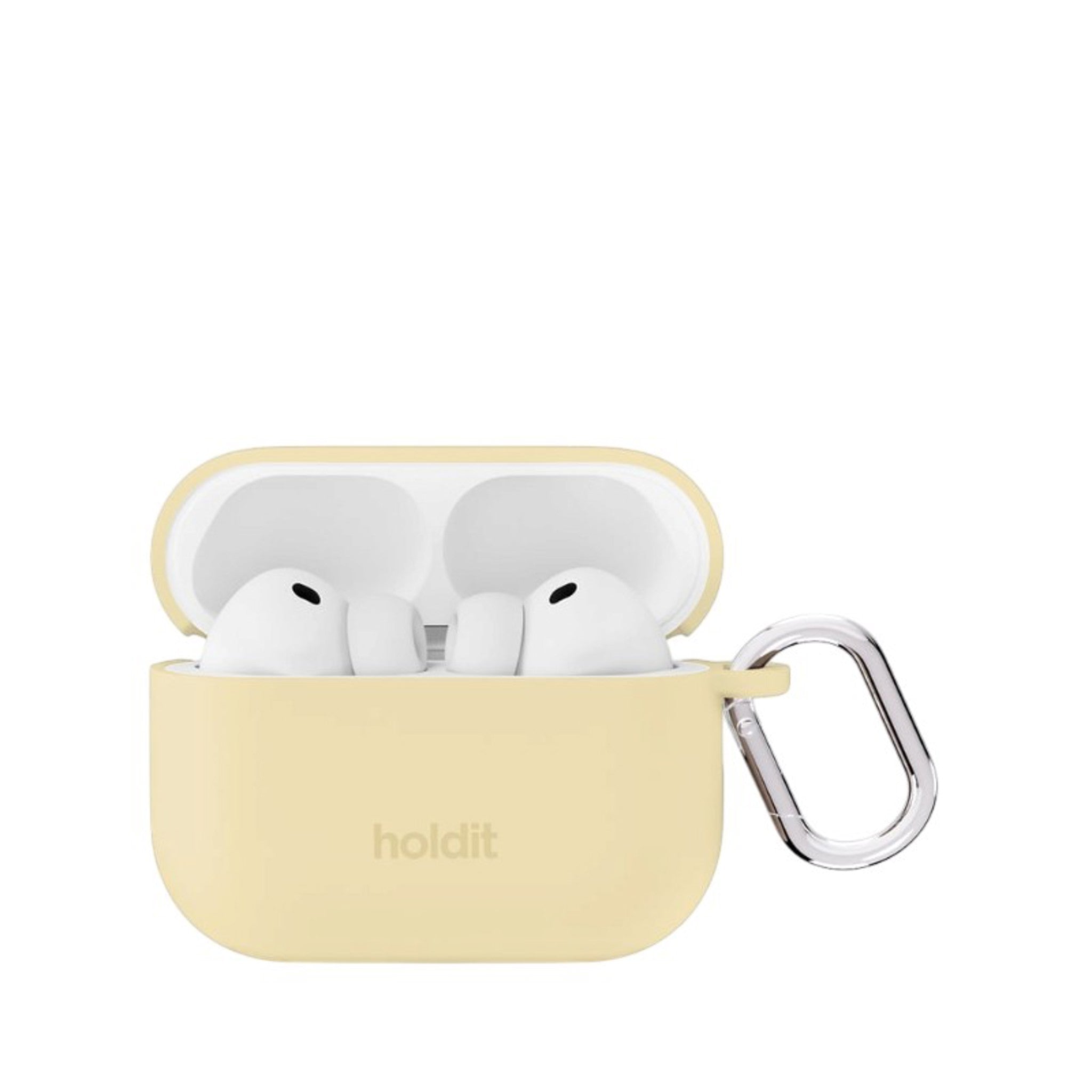 Apple AirPods Pro (3. Gen.) Holdit Silicone Case m. Karabinkrok - Butter Yellow