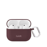 Apple AirPods Pro (3. Gen.) Holdit Silicone Case m. Karabinkrok - Bordeaux