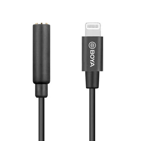 BOYA BY-K3 Lydadapter - Lightning til 3.5mm Minijack - Svart