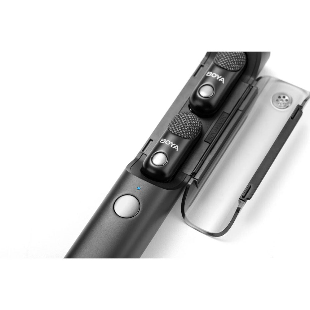 BOYA Magic-02 AI Trådløs Mikrofon - Lightning / USB-C / 3.5mm Minijack - Svart