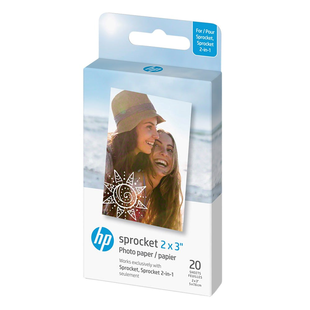 HP Sprocket / Spocket 2-in-1 Fotopapir 5 x 7,6 cm - 20 stk.